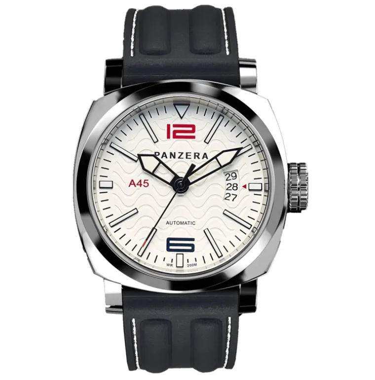 Aquamarine 45 - White Black Silicone