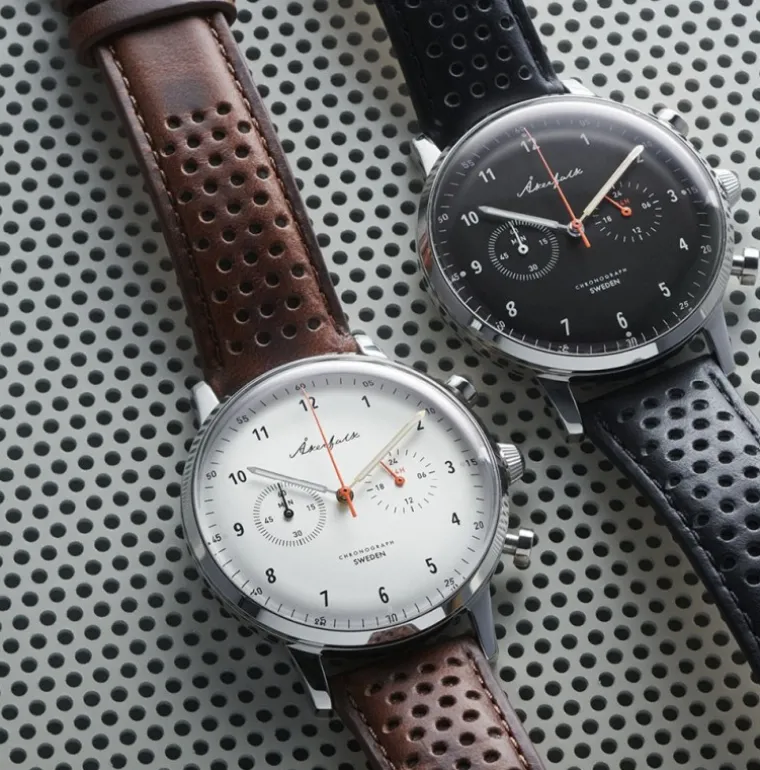 Chronograph | 12h/24h White Brown