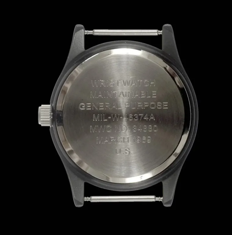 Classic 1960s/70s Pattern Matt Black Vietnam Watch