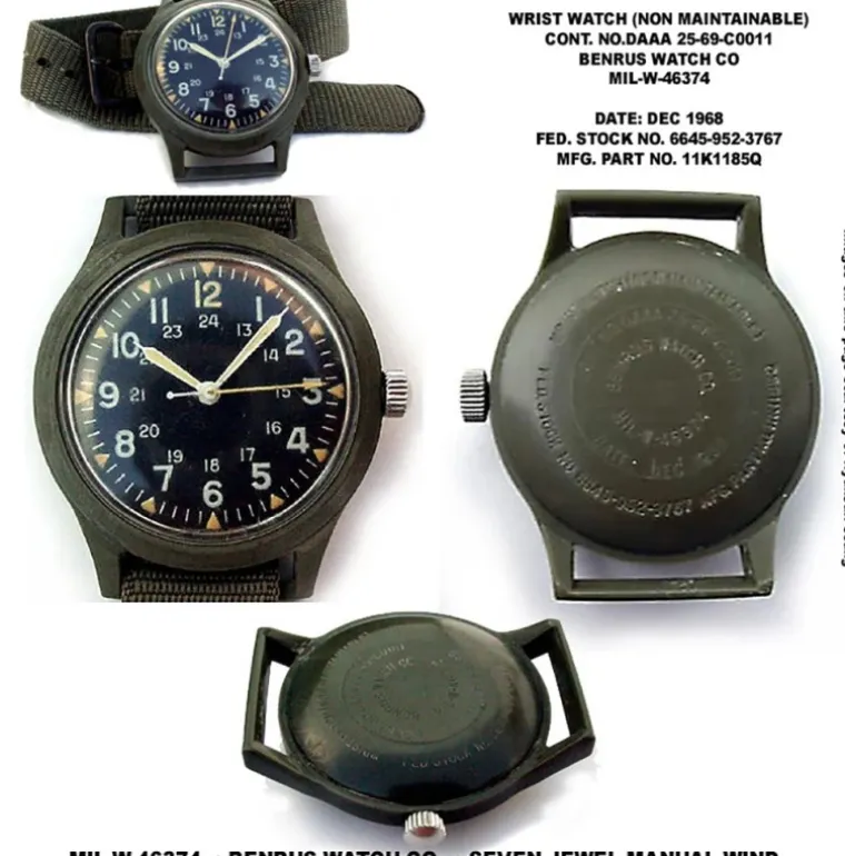 classic_ss_pattern_matt_b_2.webp Classic 1960s/70s Pattern Matt Black Vietnam Watch (Unbranded Dial)