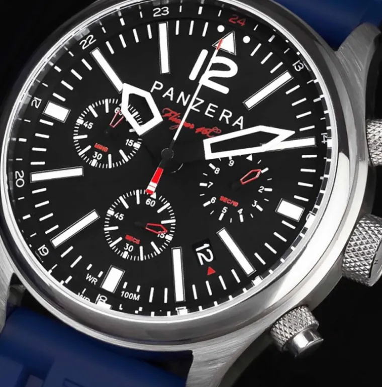 flieger__chronograph_sabr_2.webp Flieger 46 Chronograph Sabre Mesh