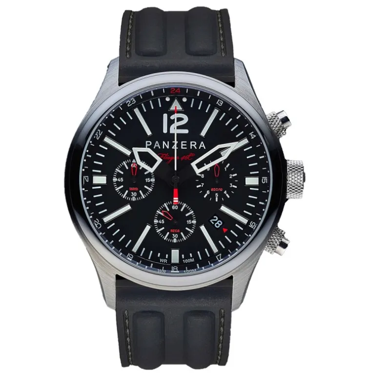 Flieger 46 Chronograph Steel Black