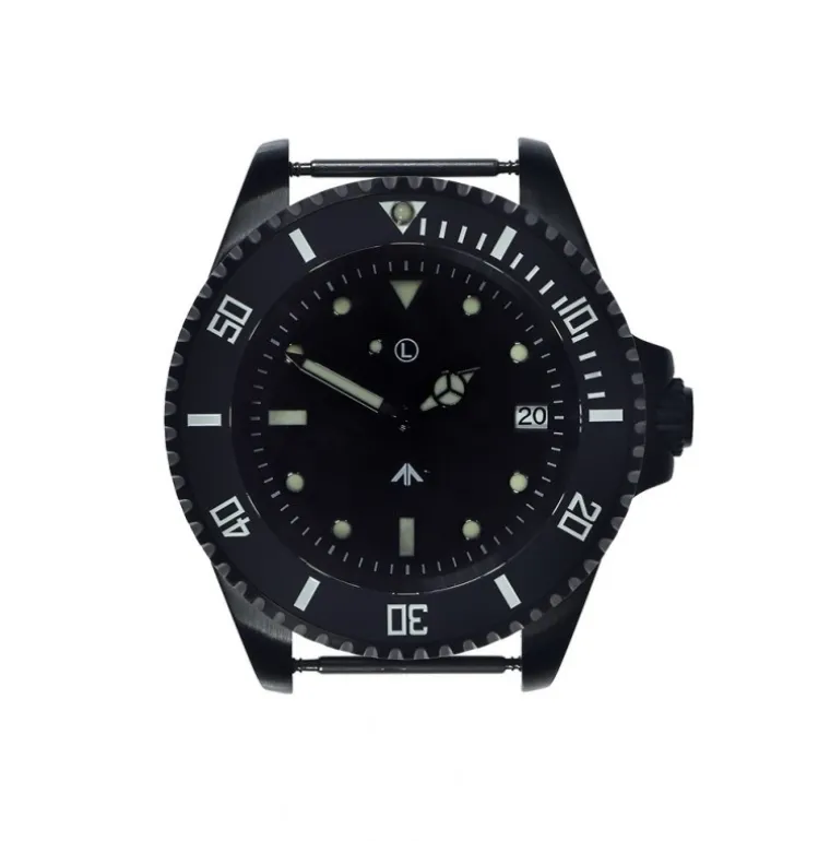 24 Jewel 300m Auto Submariner Black PVD Steel (Sterile)