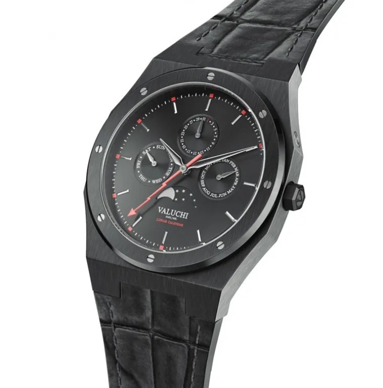 Lunar Calendar - Black Leather