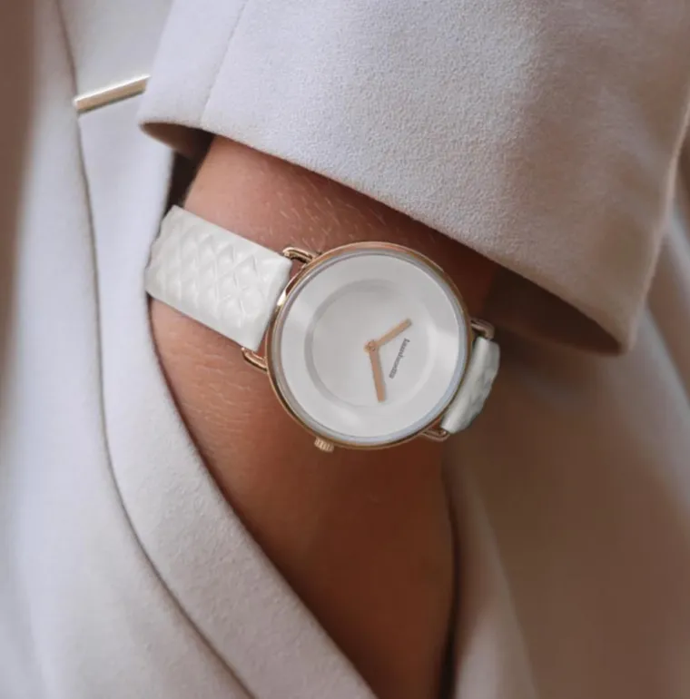 Mia 34 Quilted RoseGold White