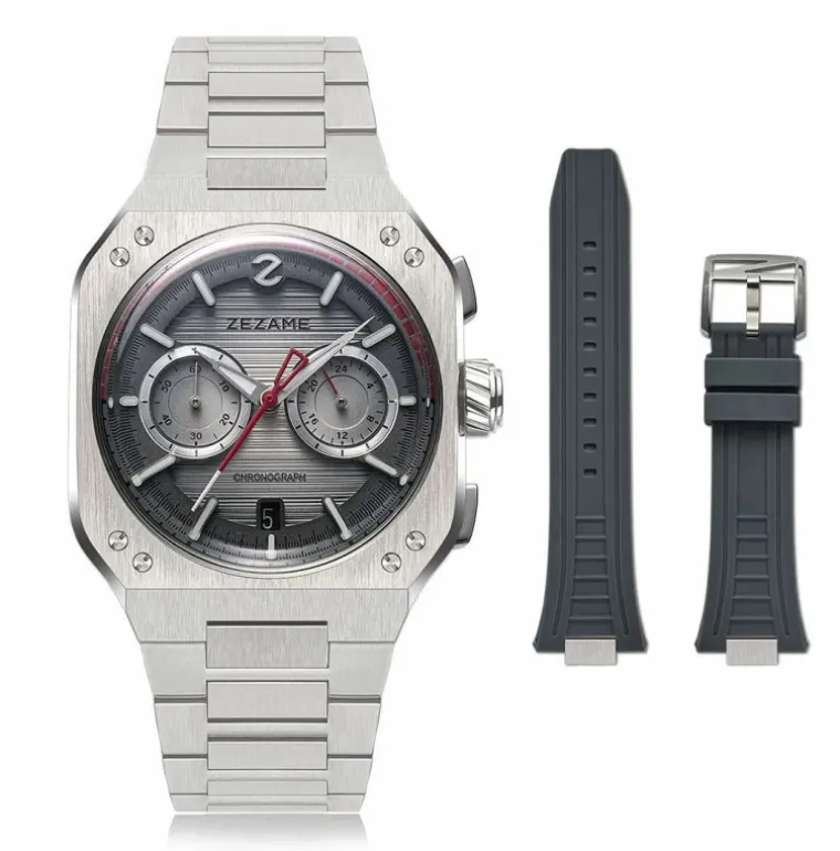 night_hawk_chronograph_gr_2.webp Night Hawk Chronograph Gray Dial with Steel Grey Case 40.5mm