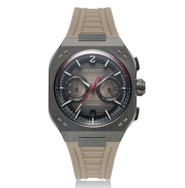 Night Hawk Chronograph Khaki Dial with Gunmetal Grey Case 40.5mm