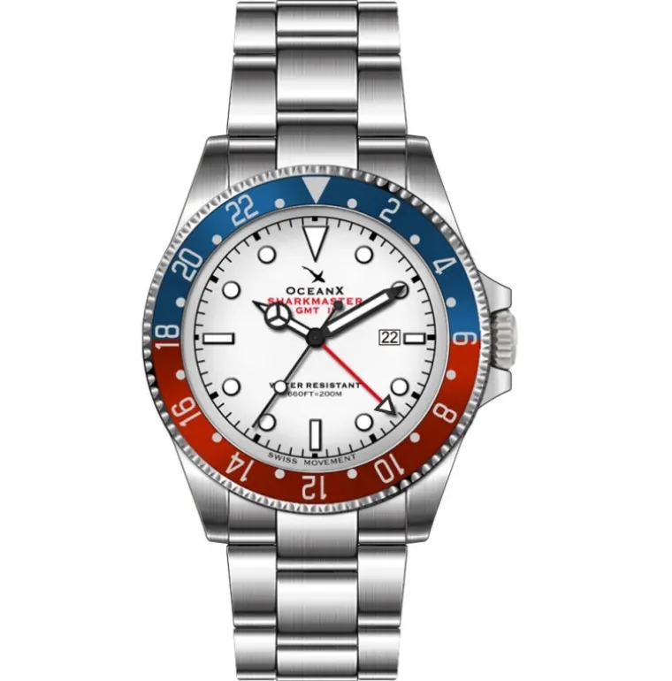SHARKMASTER GMT PILOT WHITE