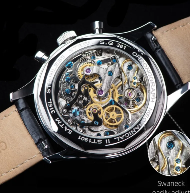 Sugess S426 Chronograph Moonphase White