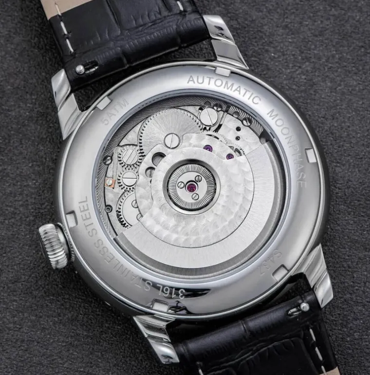 Sugess S437 MoonPhase Master Automatic Black