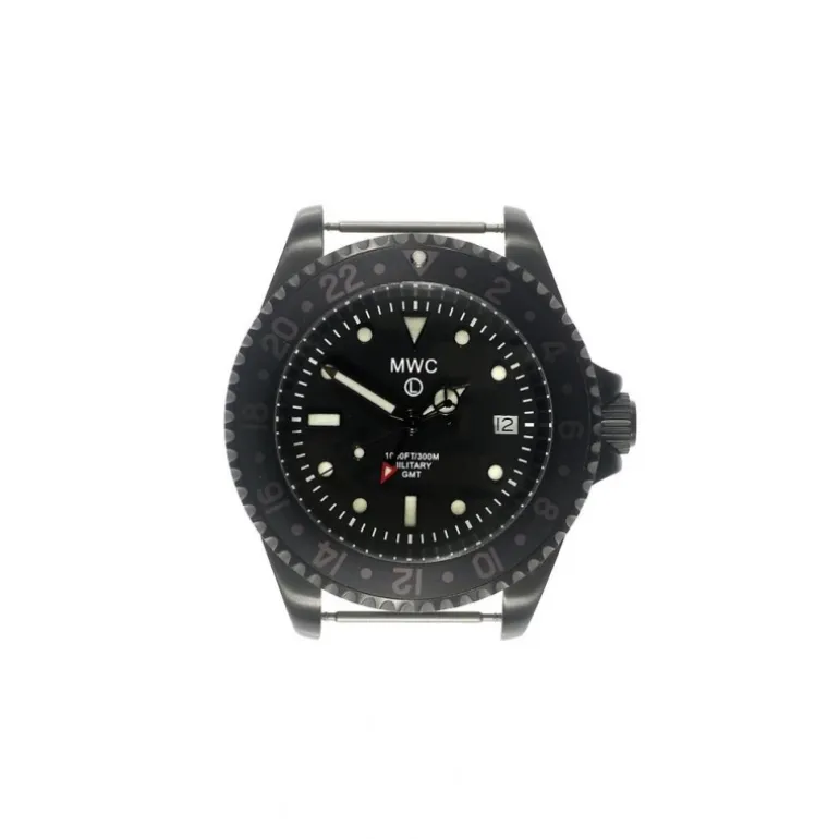 Swiss Quartz GMT 300m PVD Black Stainless Steel Submariner