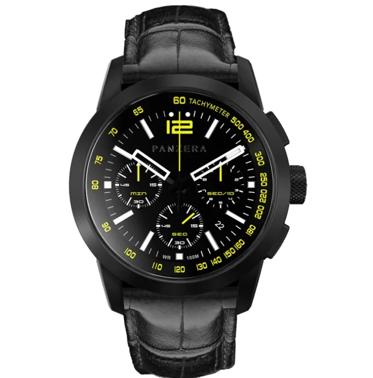 Time Master 45 Chrono Leather Black
