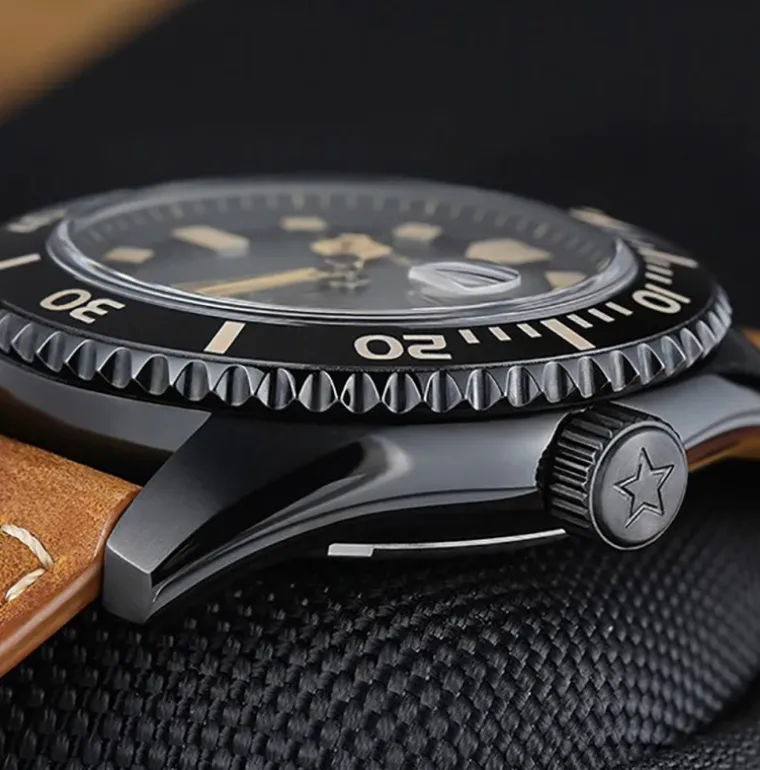 volga_defender_black_dial_2-1.webp Volga Defender Black Dial Brown Leather Strap