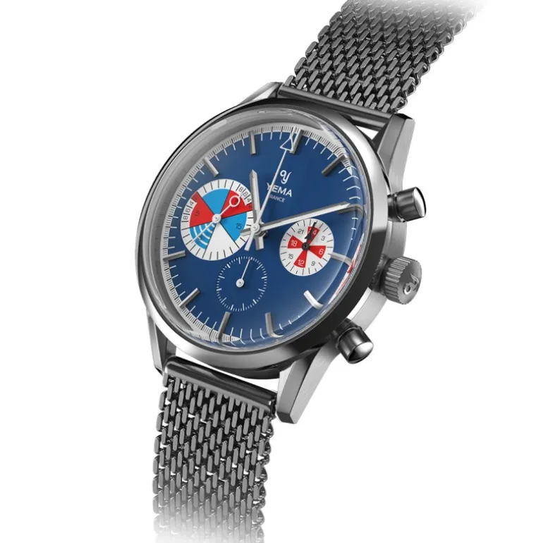 Yachtingraf Croisière Meca-Quartz Mesh Blue