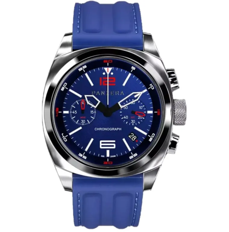Aquamarine Quartz Chrono Blue Silicon R11