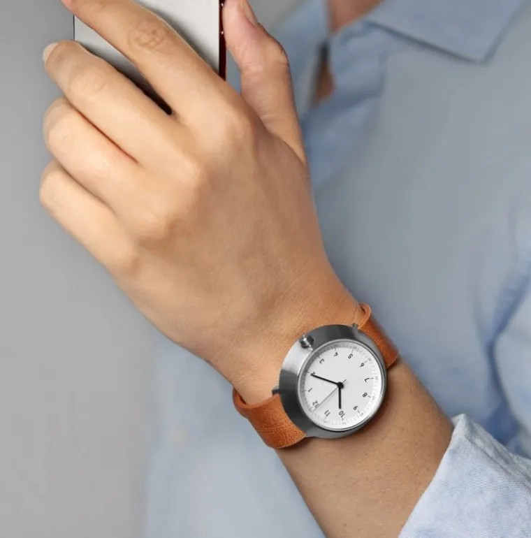 Fuji White Brown Leather